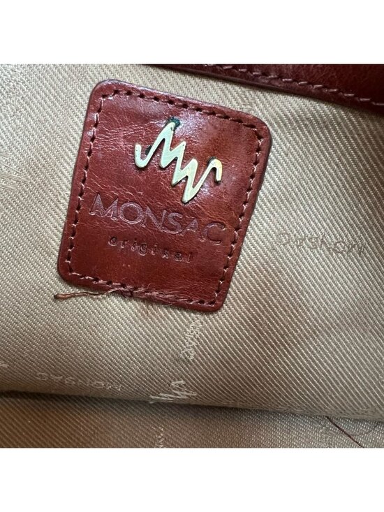 Monsac Leather Strap Shoulder Bag In Brown main image 7
